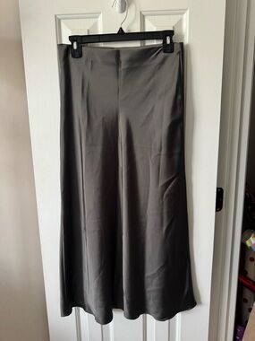 Zara Taupe Satin Slip Skirt